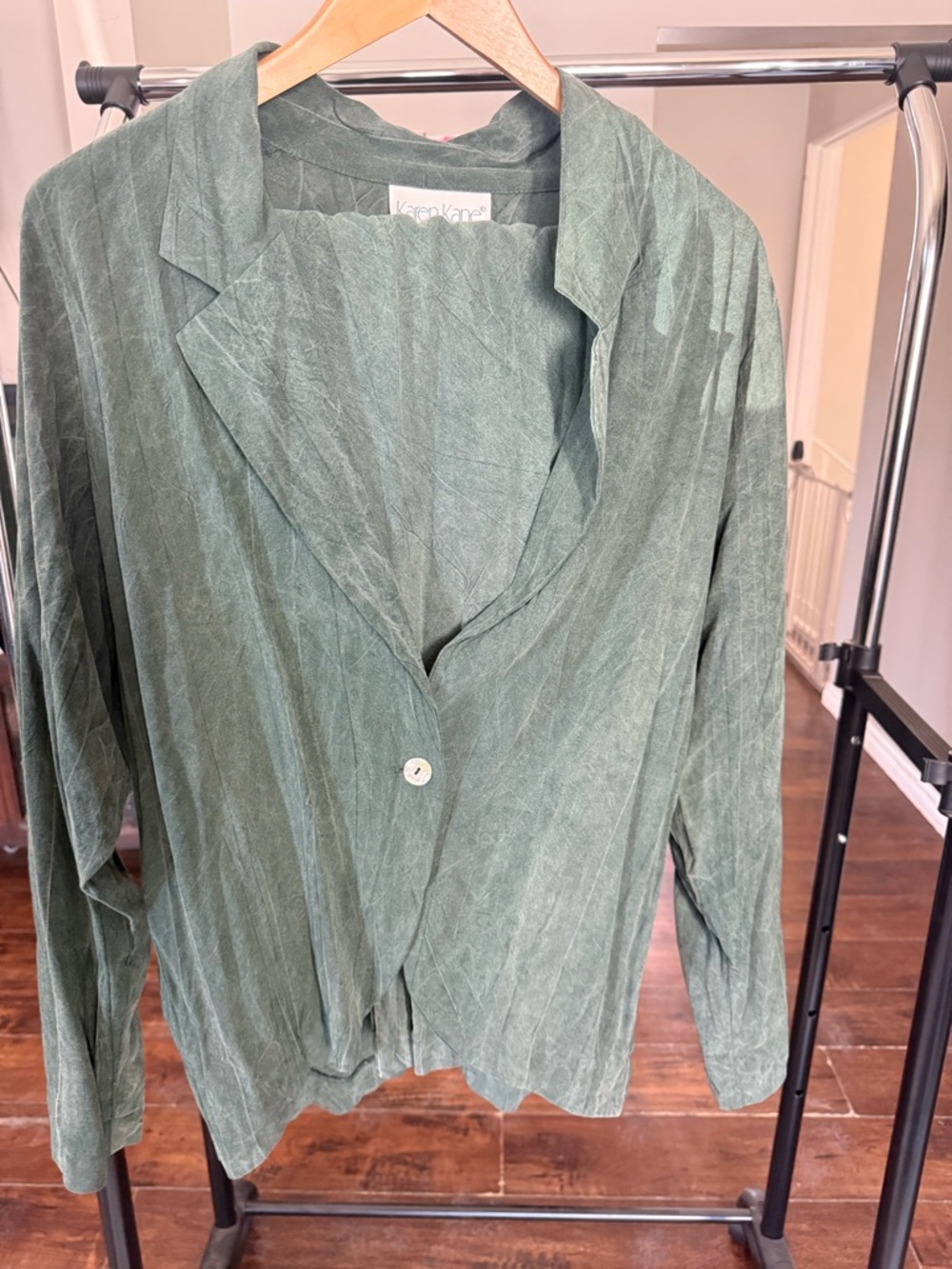 Karen Kane Forest Green Elastic Waist Skirt
